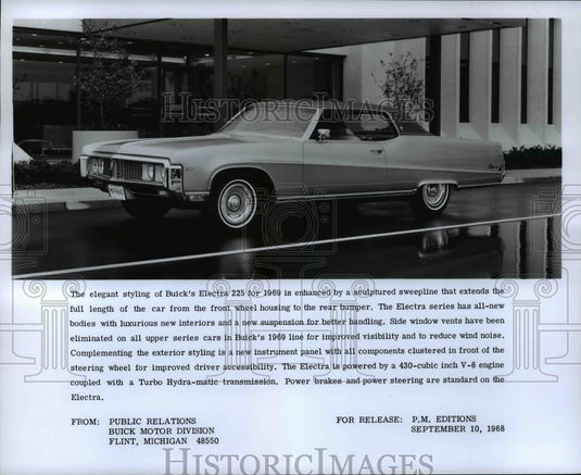 1968 Press Photo Automobiles - Buick 1969 Electra 225 - cvb68983 - Historic Images