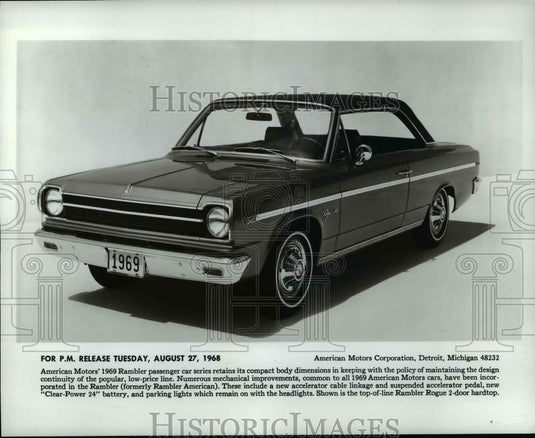 1969 Press Photo American Motor's' 1969 Rambler passenger car series - cvb69014 - Historic Images