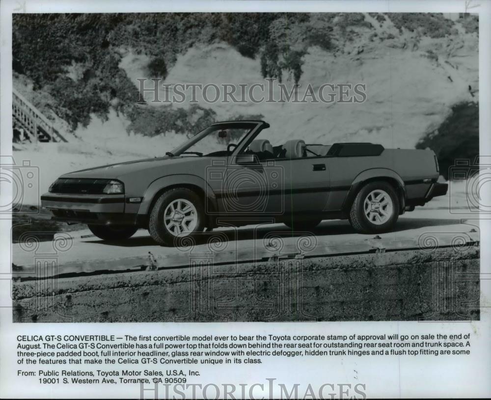 1984 Press Photo Toyota Celica GT-S - cvb69044 - Historic Images