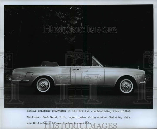 1970 Press Photo Highly Crafted Rolls-Royce Silver Shadow Convertible - Historic Images