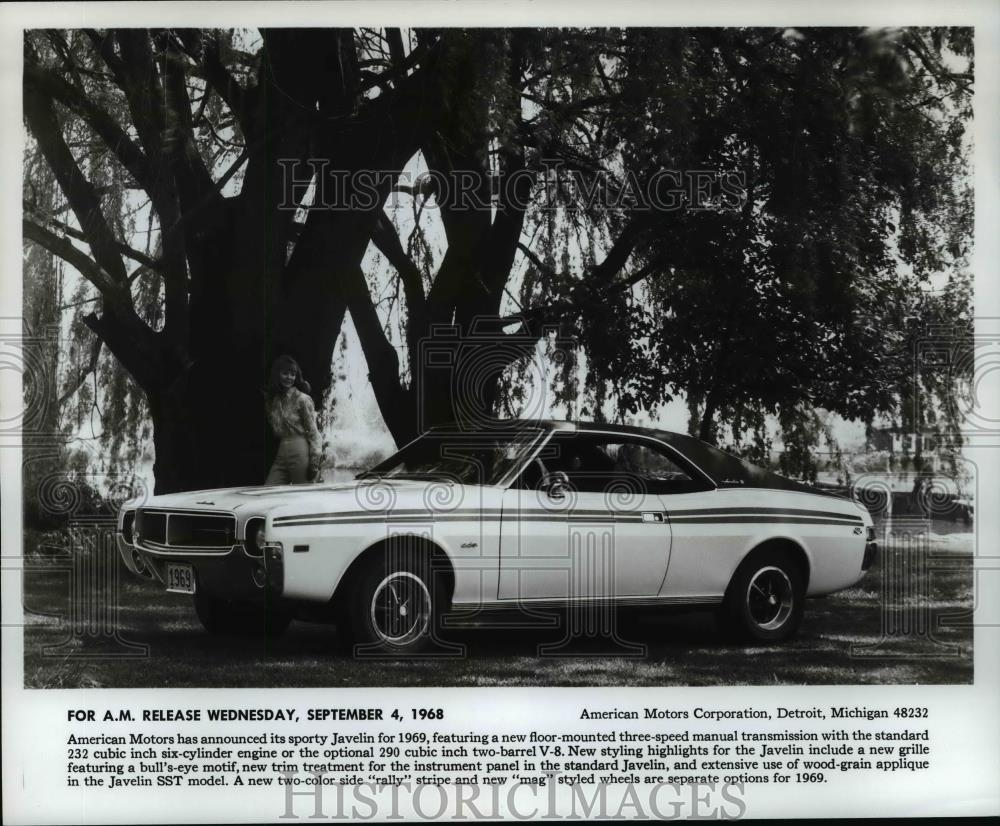 1969 Press Photo American Motors has announced its sporty Javelin for 1969 - Historic Images