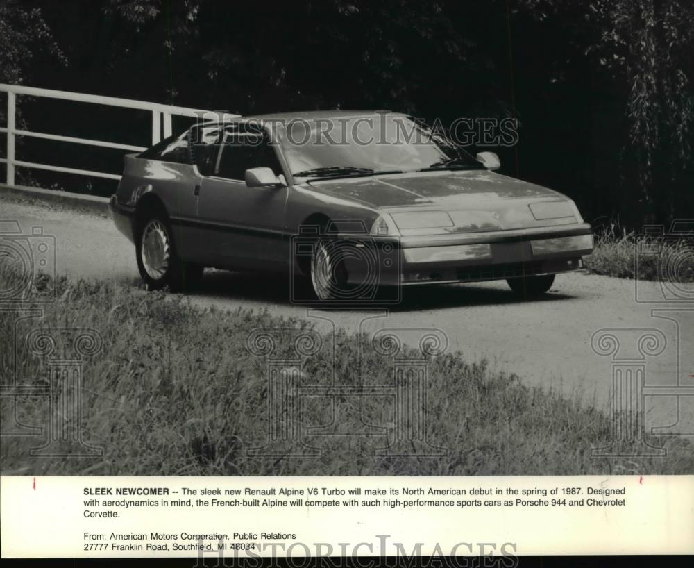 1987 Press Photo Renault Alphine V6 Turbo - cvb69114 - Historic Images