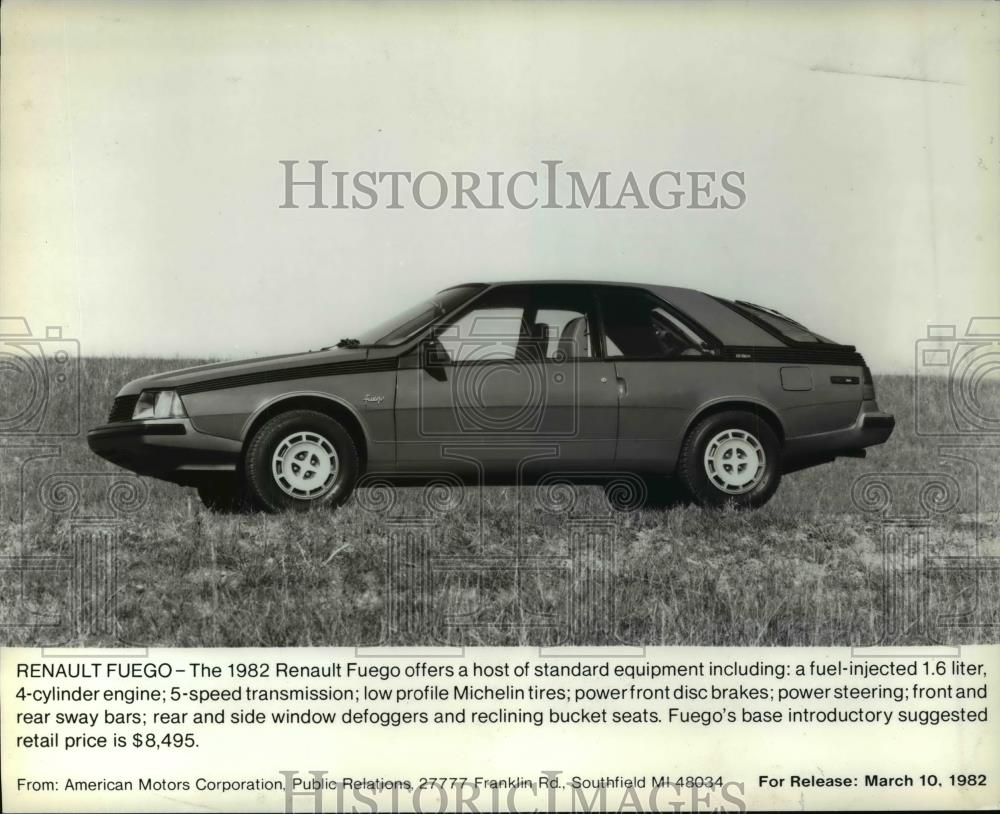 1982 Press Photo The 1982 Renault Fuego - cvb69116 - Historic Images