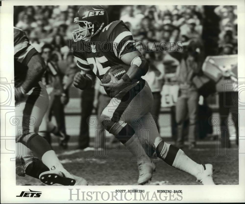 Press Photo Scott Dierking, Running Back for the Jets - cvb69293 - Historic Images