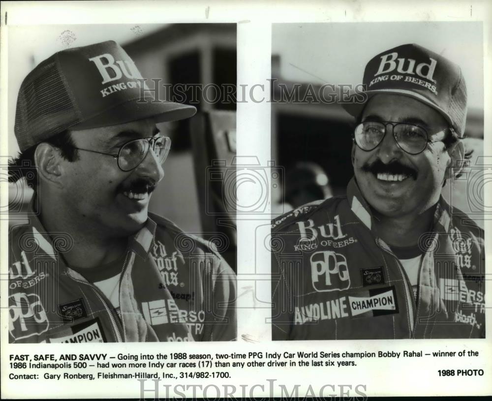 1988 Press Photo Two-time PPG Indy Car World Series Champion Bobby Rahal - Historic Images