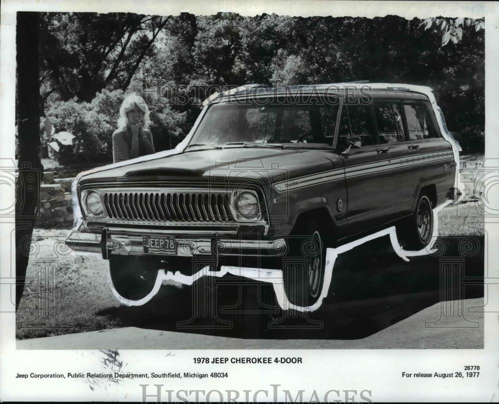 1977 Press Photo 1978 Jeep Cherokee 4 Door - cvb69371 - Historic Images