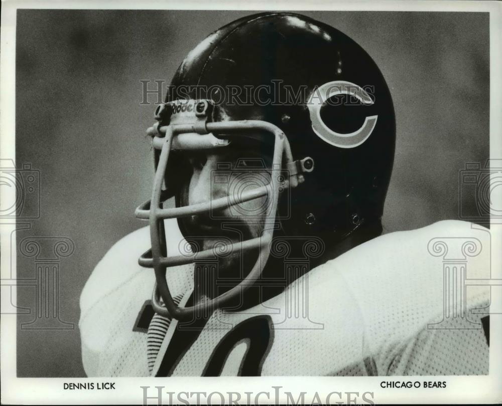 Press Photo Chicago Bears football player-Dennis Lick - cvb69458 - Historic Images