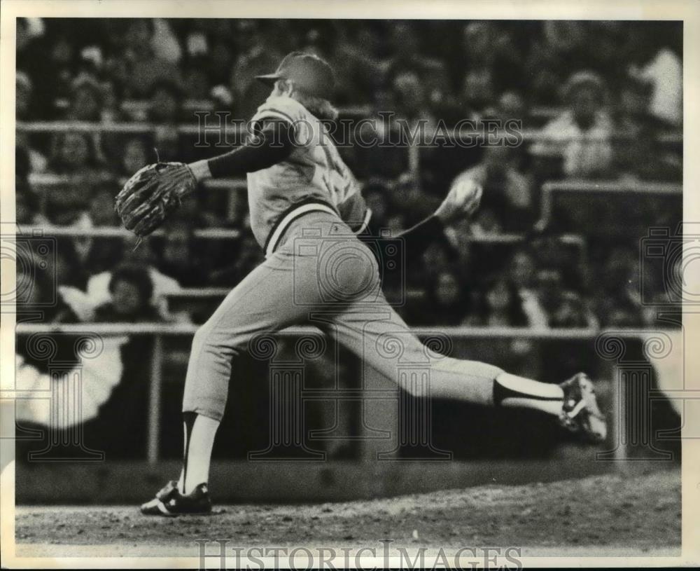 1980 Press Photo Dan Quisenberry, Kansas City Royals Relief Pitcher - cvb69562 - Historic Images