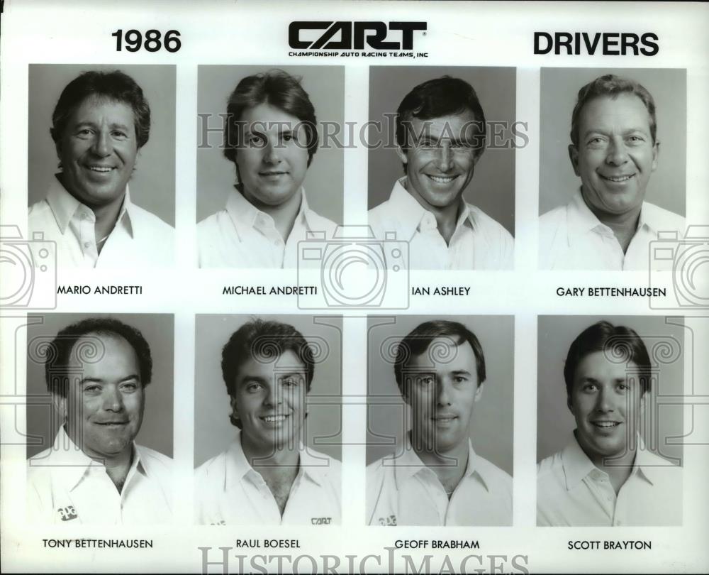 1986 Press Photo CART, Andretti, Ashley, Bettenhausen, Boesel, Brabham, Brayton - Historic Images