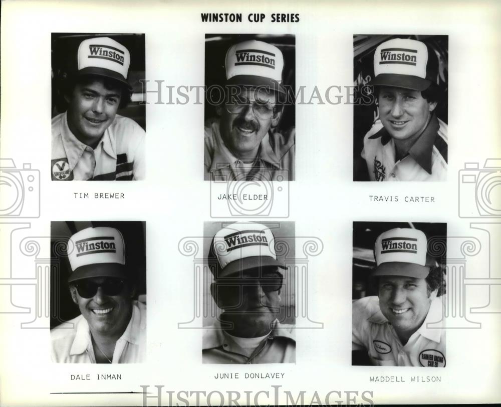 Press Photo Winston Cup, Brewer, Elder, Carter, D. Inman, Donlavey, W. Wilson - Historic Images