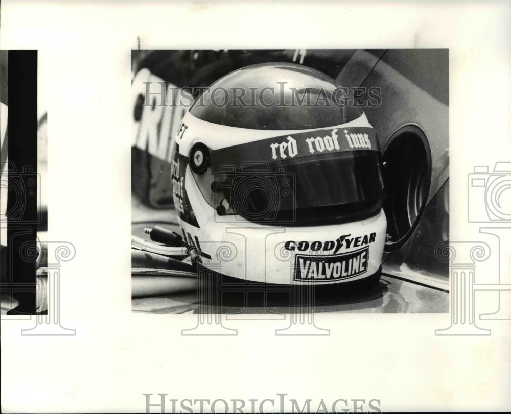 Press Photo Race driver&#39;s helmet - cvb69738 - Historic Images