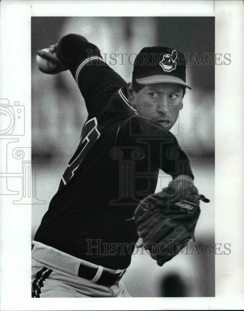 1989 Press Photo Jesse Prosco pitches during a spring training game - cvb69869 - Historic Images