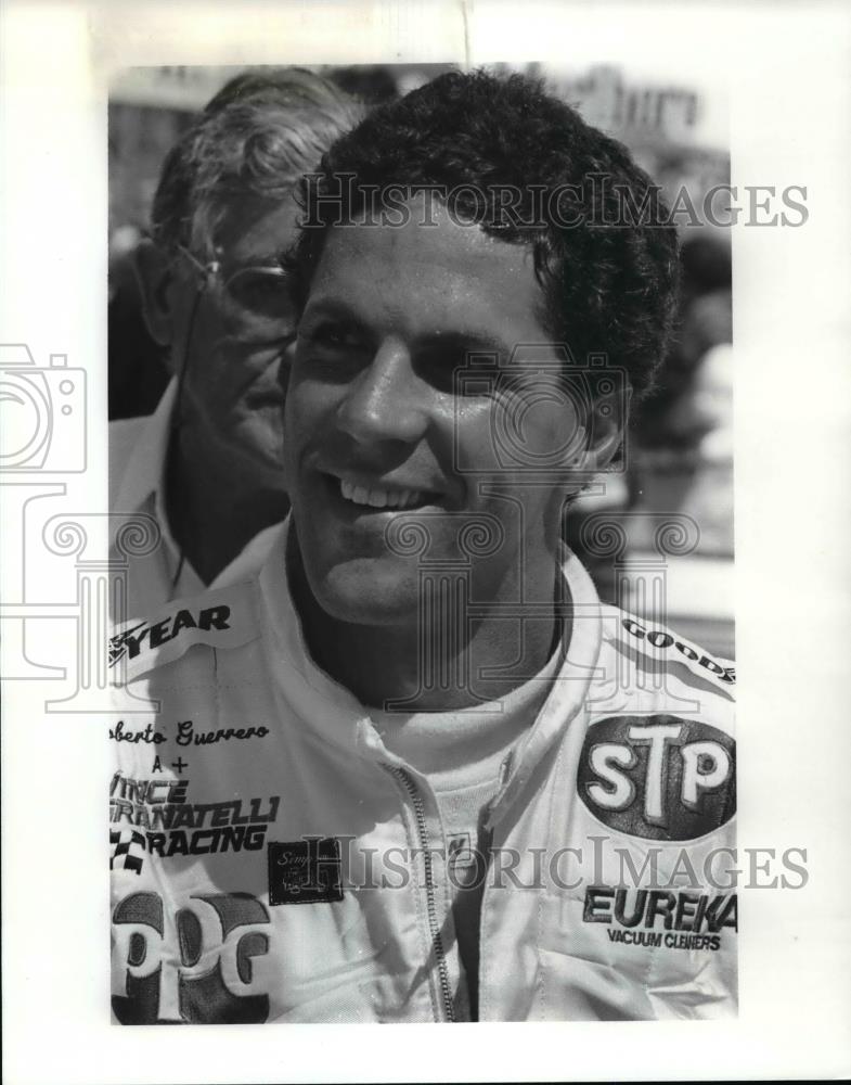 Press Photo Race car driver with a smile - cvb69965 - Historic Images