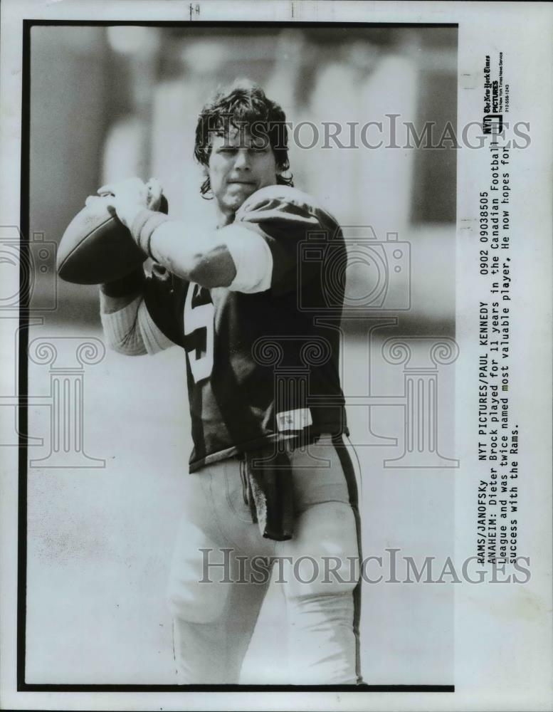Press Photo Dieter Brock of the Rams - cvb70139 - Historic Images
