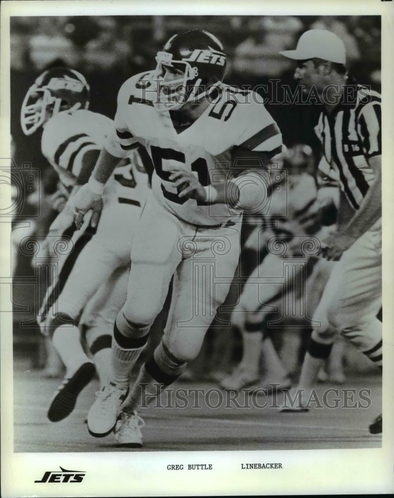 Press Photo Jets Linebacker Greg Vuttle - cvb70150 - Historic Images