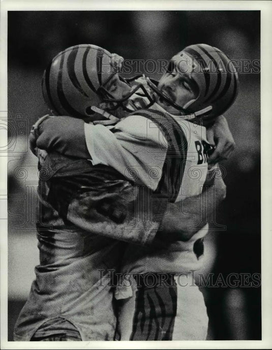 1984 Press Photo Football players-Cincy Jim Breech and Steve Kreider - cvb70170 - Historic Images