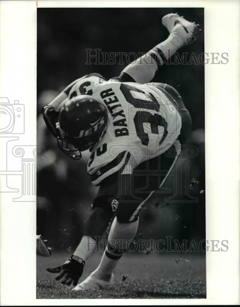 1991 Press Photo Jets running back Brad Baxter-football action - cvb70253 - Historic Images