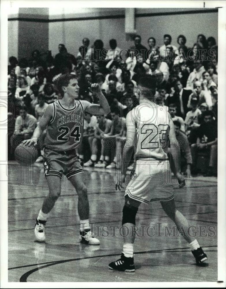 1991 Press Photo Chagrin Falls vs Twinsburg basketball action - cvb70254 - Historic Images