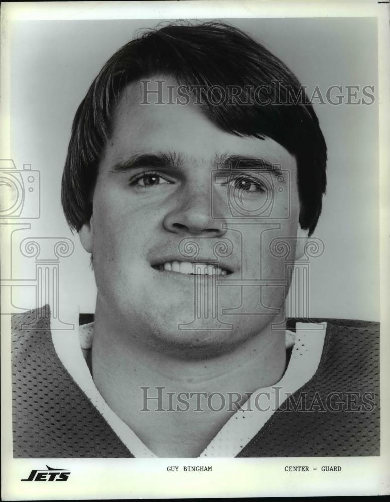 Press Photo Jets football center and guard-Guy Bingham - cvb70282 - Historic Images