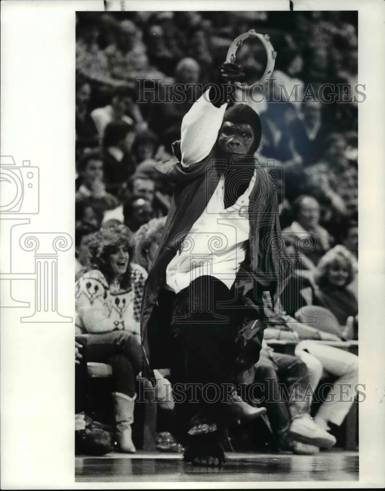 1984 Press Photo Phoenix Gorilla-Cavaliers game timeout - cvb70334 - Historic Images