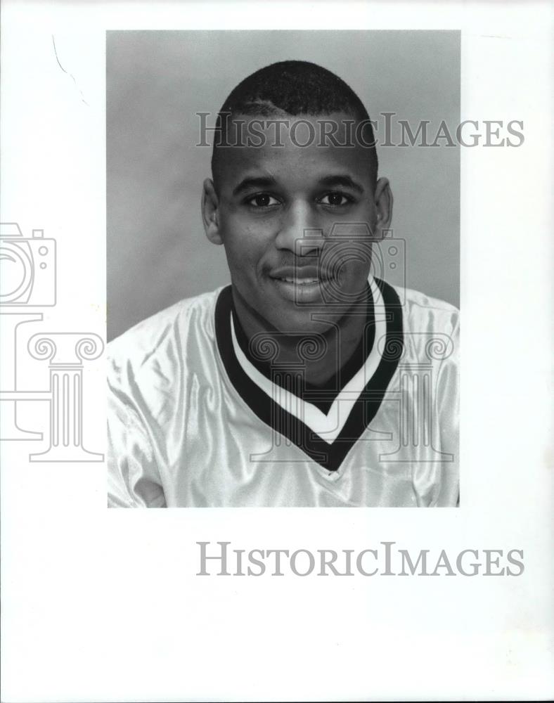 1989 Press Photo C.S.U basketball player, Carlos Hubbard - cvb70451 - Historic Images