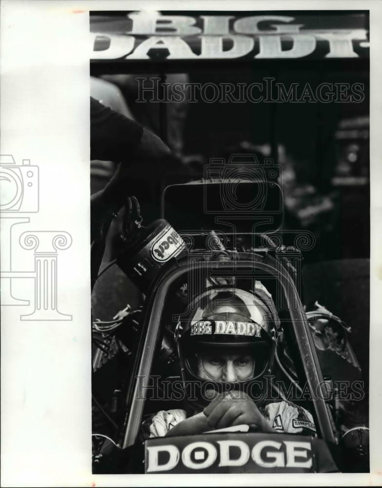 1981 Press Photo Big Daddy Don Garlits waitting for the start of the semi final - Historic Images