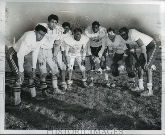 1969 Press Photo JF Kennedy High, Jefferson, Grimes, Thompson, Thomas, Pinckney - Historic Images