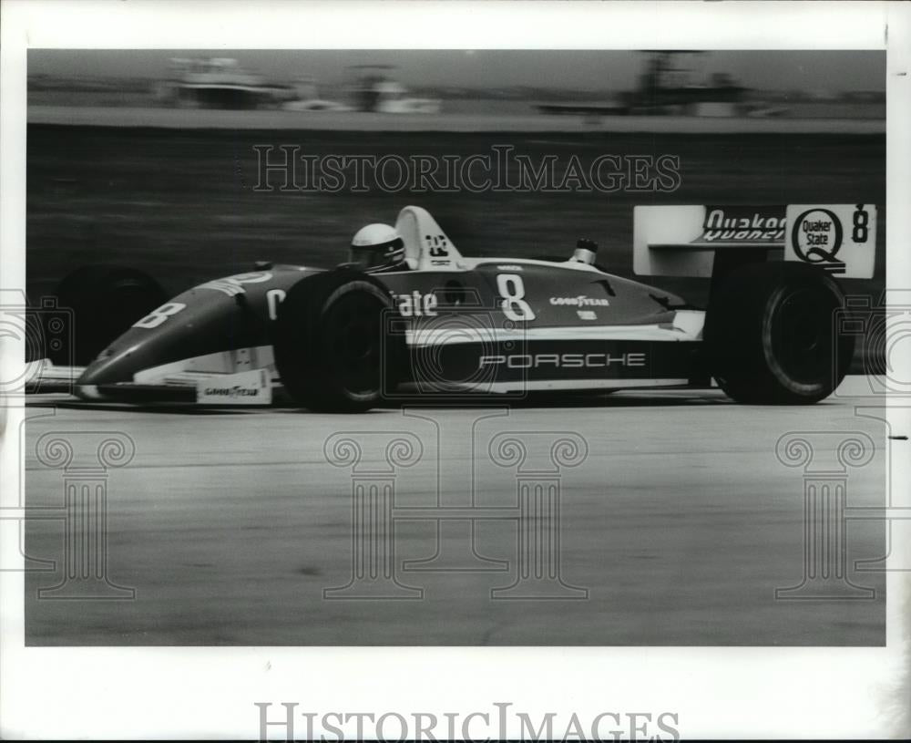 1989 Press Photo Teo Fabi, who came in 4th at the Budweiser Cleveland Grand Prix - Historic Images