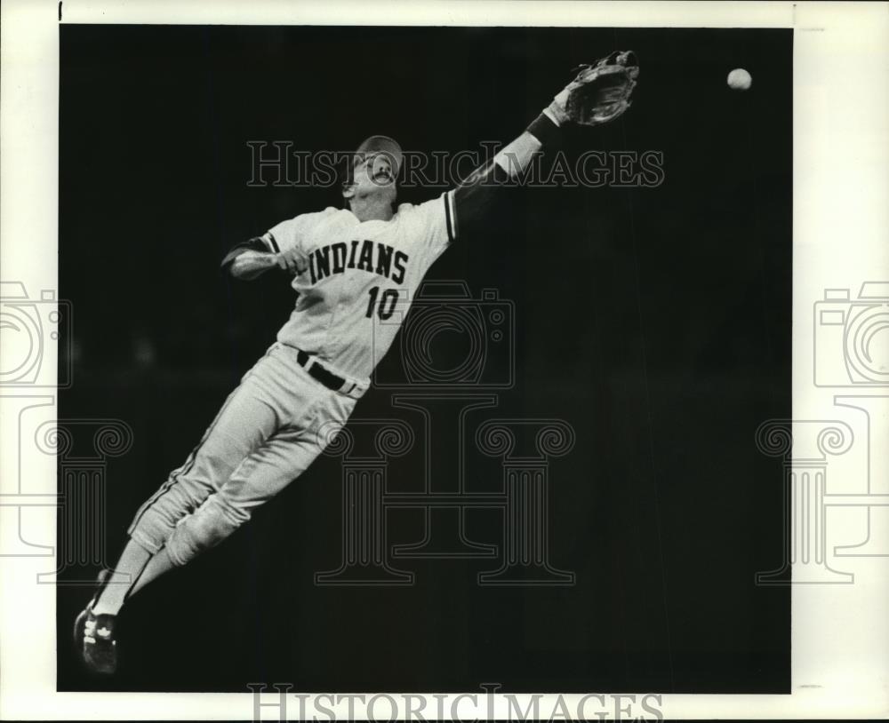 Press Photo Cleveland Indians player - cvb70966 - Historic Images