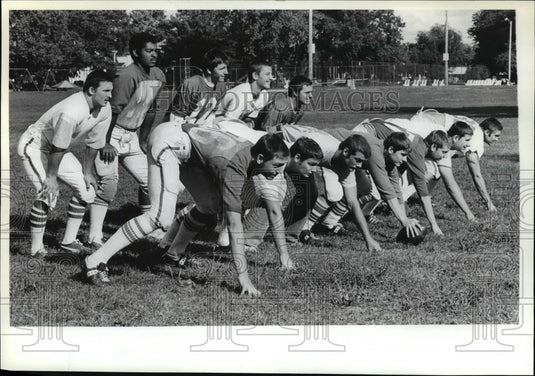 1978 Press Photo John Marshall High's Offensive line. - cvb71010 - Historic Images