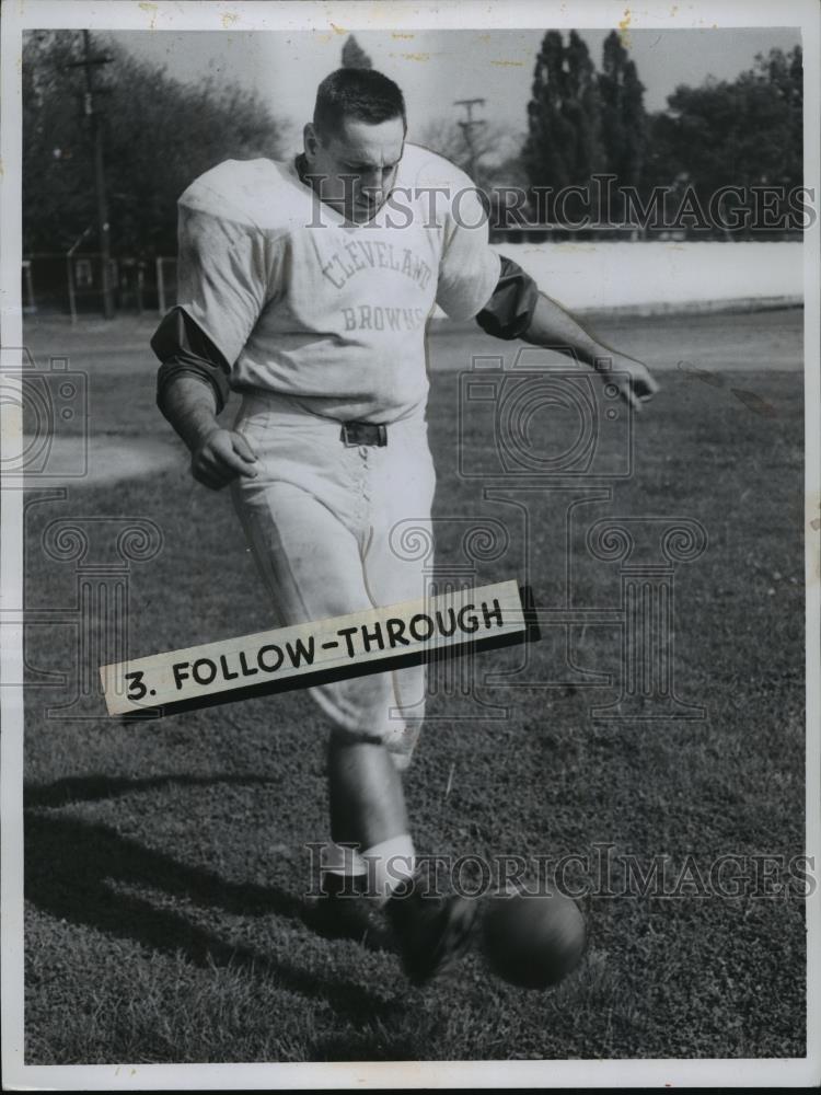 Press Photo Lou Groza-Cleveland Browns football player - cvb71390 - Historic Images