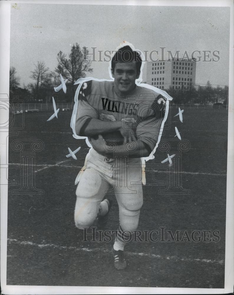 1970 Press Photo John Jolly, Full Back, St Joe Football - cvb71448 - Historic Images