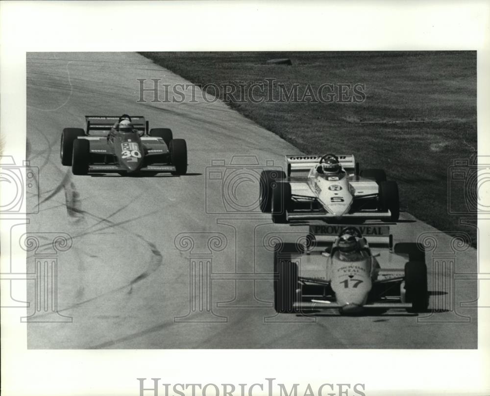 1984 Press Photo Danny Sullivan, Bobby Rahal and Derek Daly-Car race - cvb72187 - Historic Images