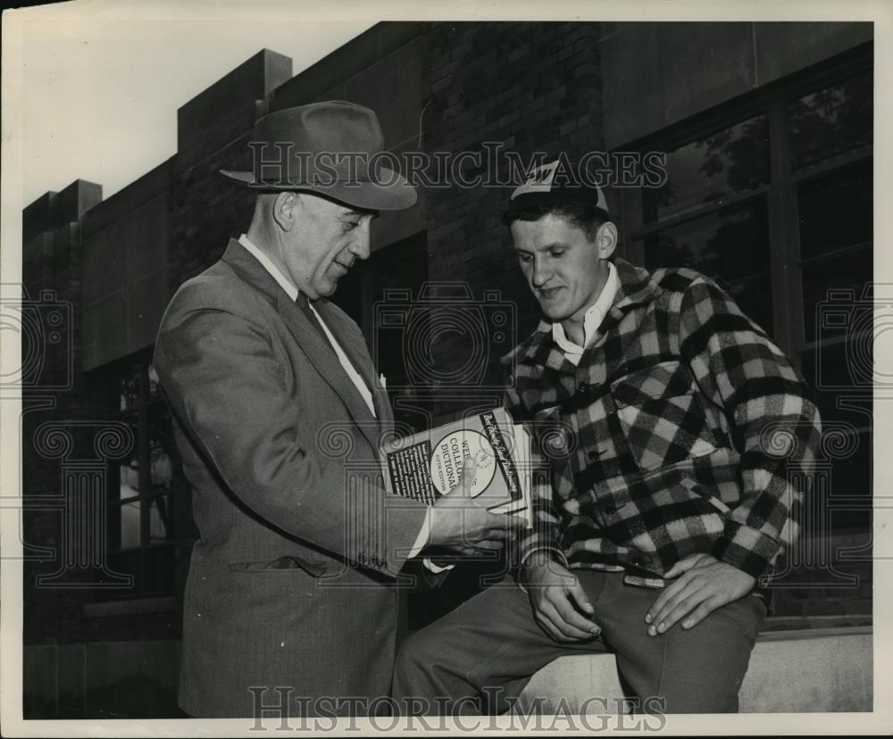 1949 Press Photo Ray Watts, B. Walkletic director and Cleet Grob - cvb72279 - Historic Images