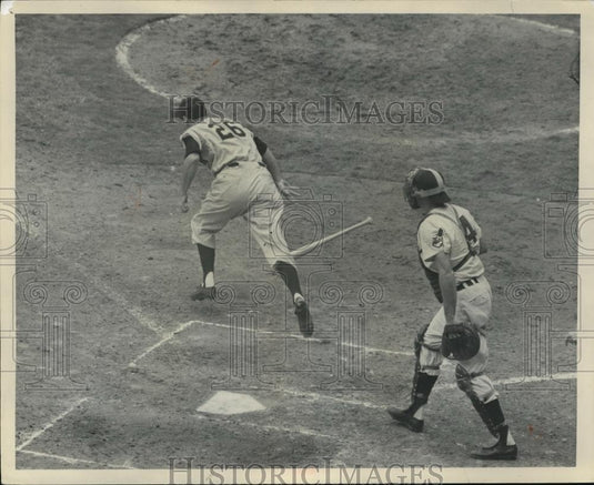 Press Photo Baseball action scene - cvb72317 - Historic Images