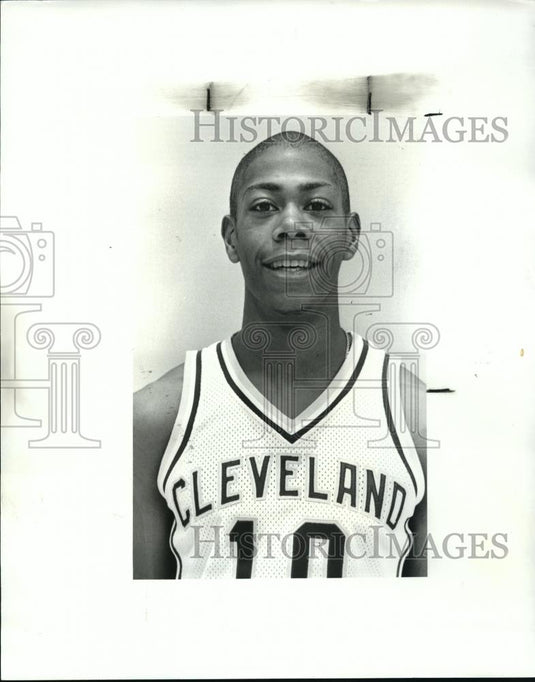 1985 Press Photo Cleveland State Basketball Player - Ken McFadden - cvb72489 - Historic Images