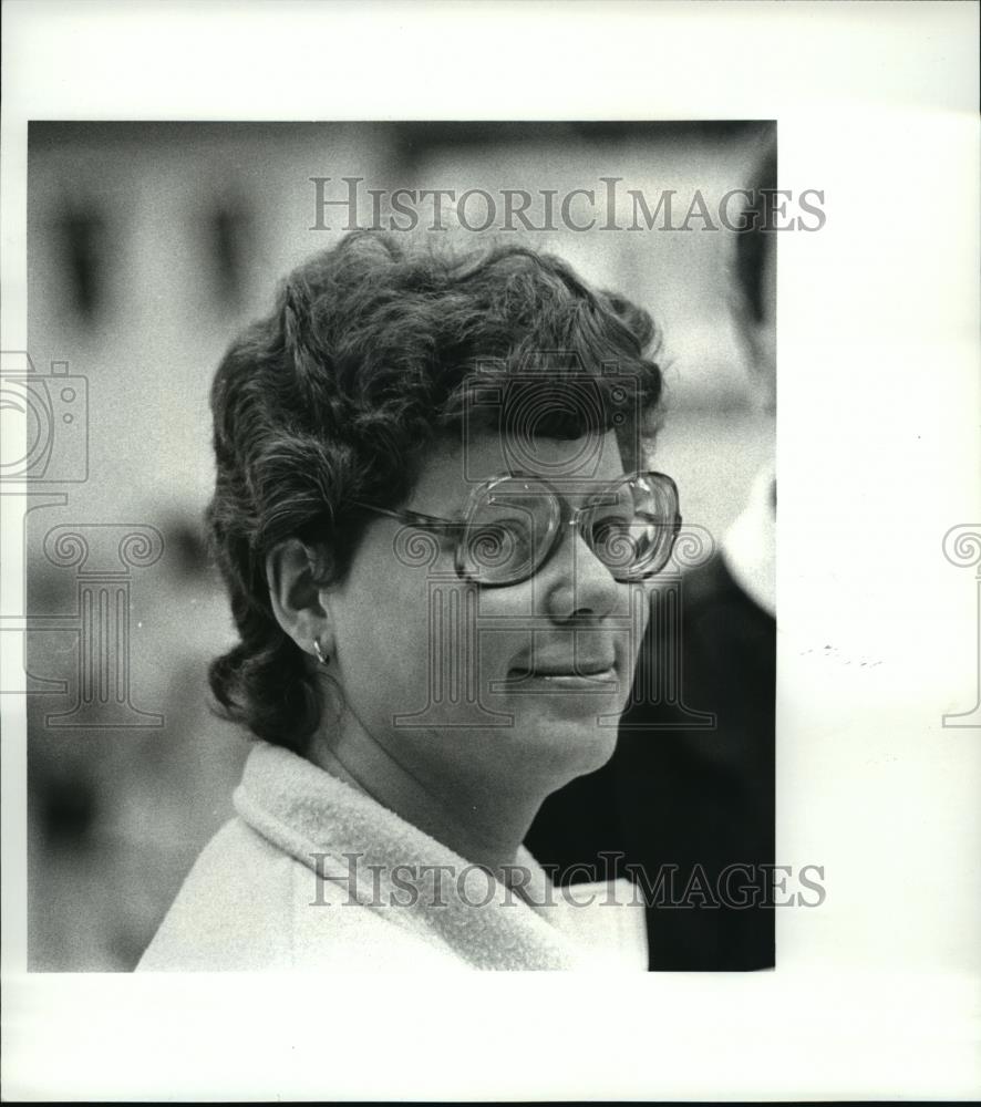 1986 Press Photo Bay High School Basketball Coach Kathy Tedrick - cvb72532 - Historic Images