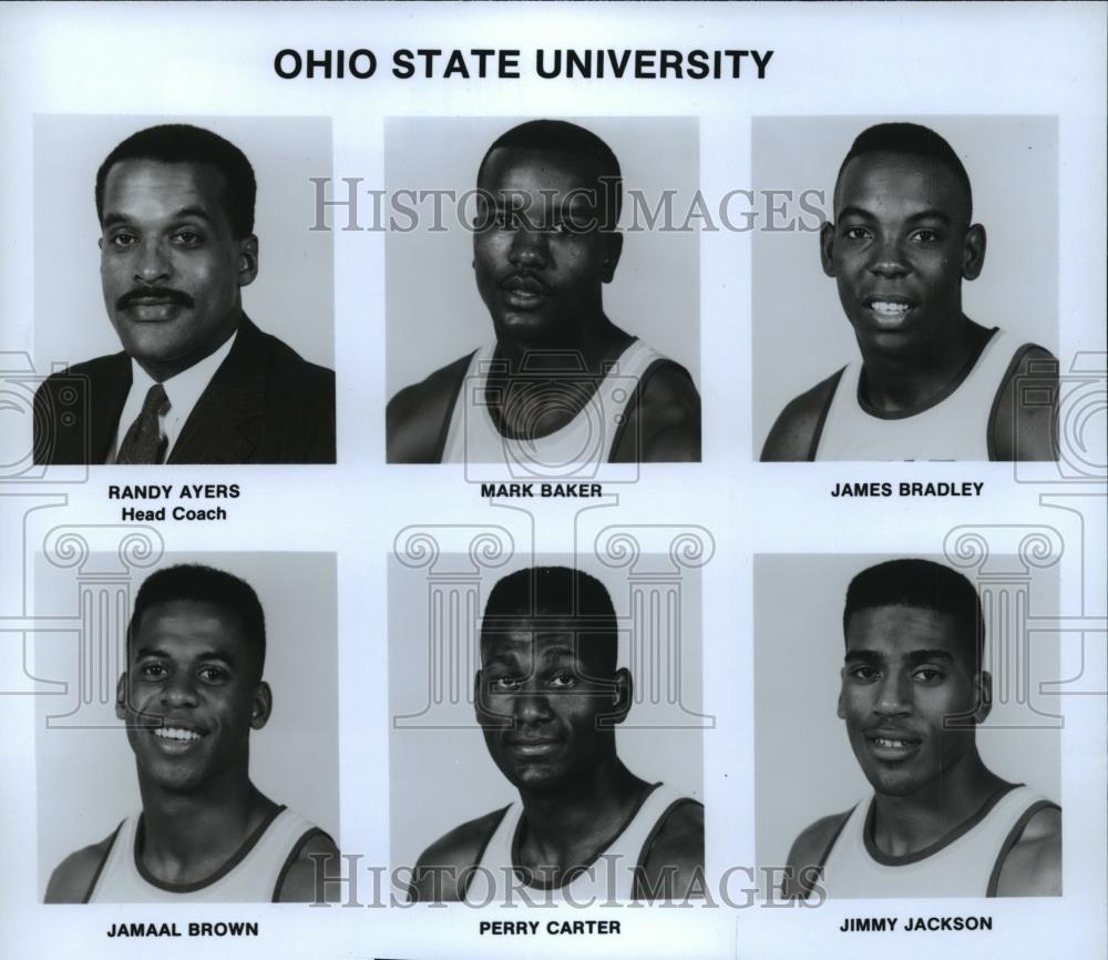 Press Photo Ohio State, R. Ayers, M. Baker, J. Bradley, Brown, Carter, Jackson - Historic Images