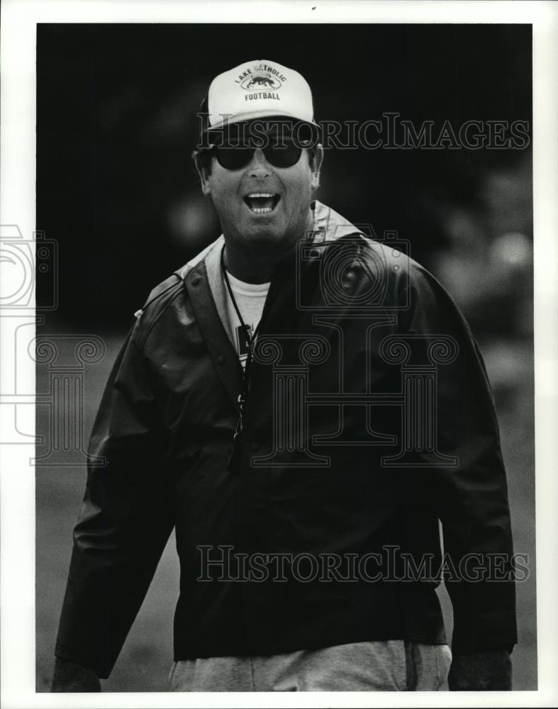 1991 Press Photo John Gibbons, Lake Catholic head coach. - cvb72715 - Historic Images