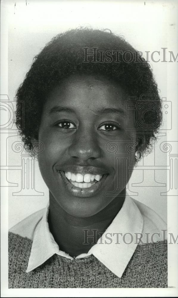 1982 Press Photo Tracey Hall Cleveland High Basketball - cvb72764 - Historic Images