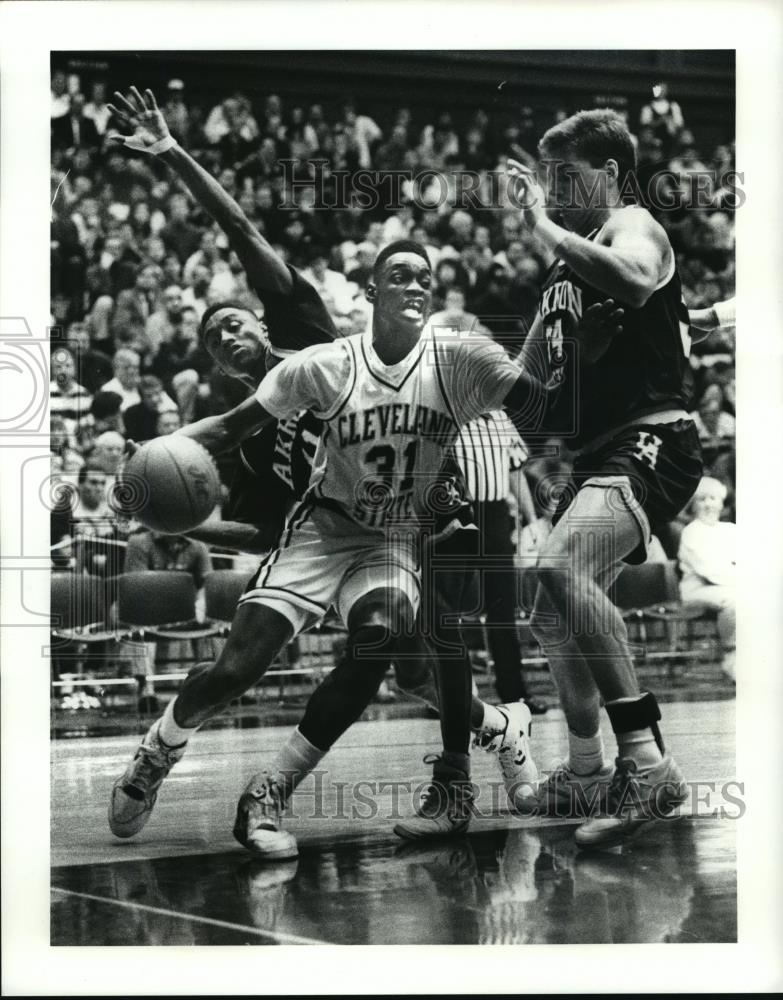 1990 Press Photo CSU game vs Akron University - cvb72776 - Historic Images