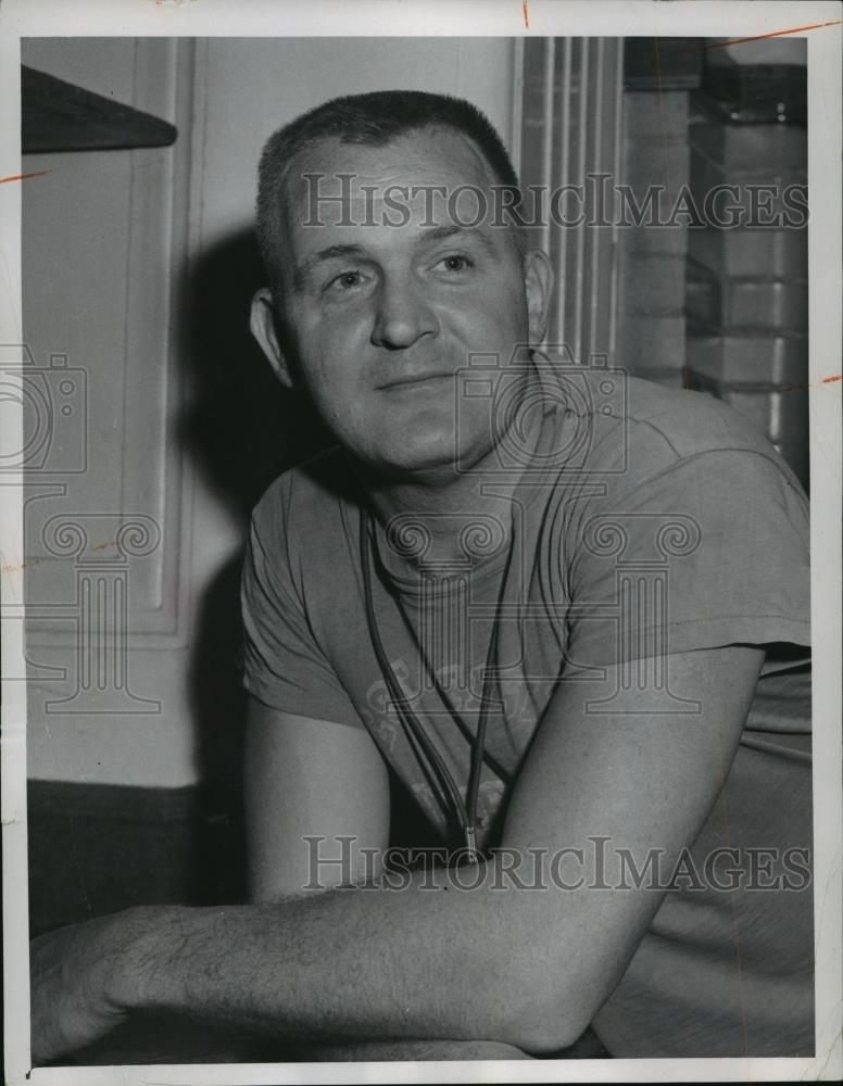 1958 Press Photo Gerald Becker - Brecksville High School Coach - cvb72799 - Historic Images
