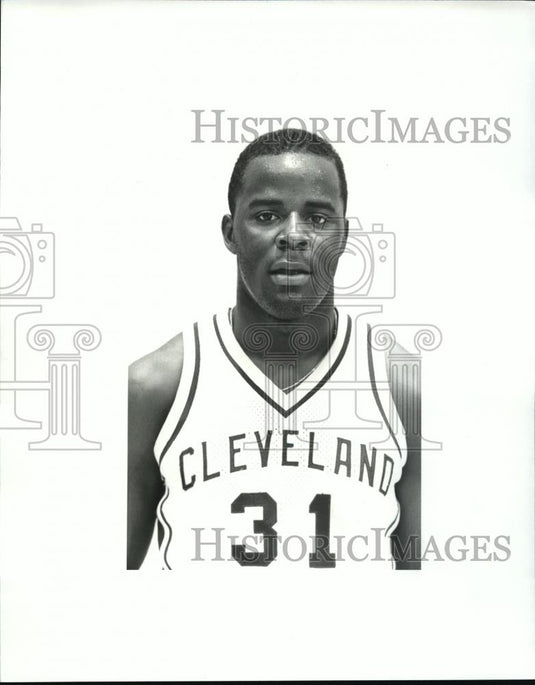 1985 Press Photo Cleveland State Basketball Team-Tyrone Kingwood - cvb72903 - Historic Images