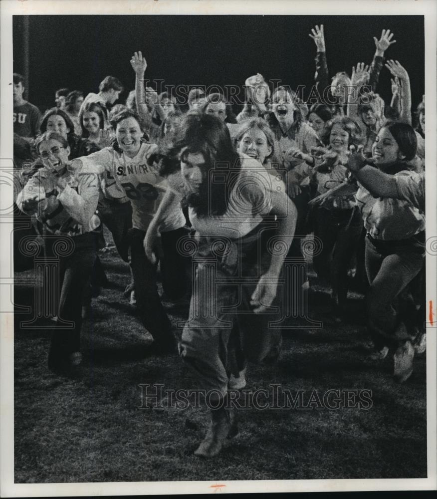 1972 Press Photo West Geauga High Football Powder Puff team - cvb73336 - Historic Images