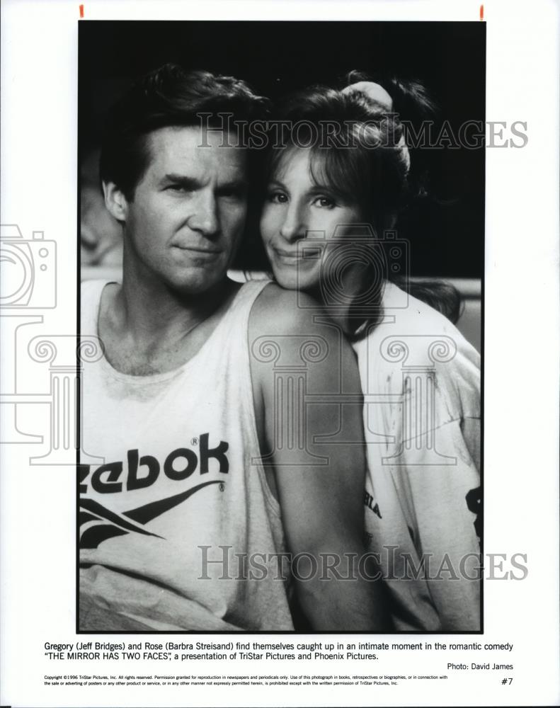 1996 Press Photo Jeff Bridges and Barbara Streisand in The Mirror Has Two Faces - Historic Images