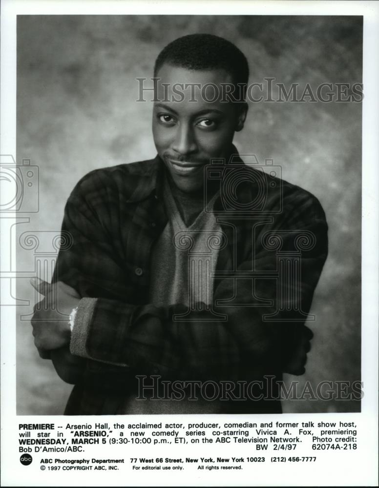 1997 Press Photo Arsenio Hall Stars in Arsenio - cvb75855 - Historic Images