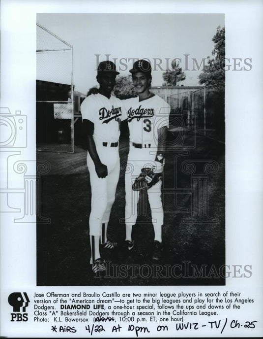 Press Photo Jose Offerman and Braulio Castillo in Diamond Life - cvb76065 - Historic Images
