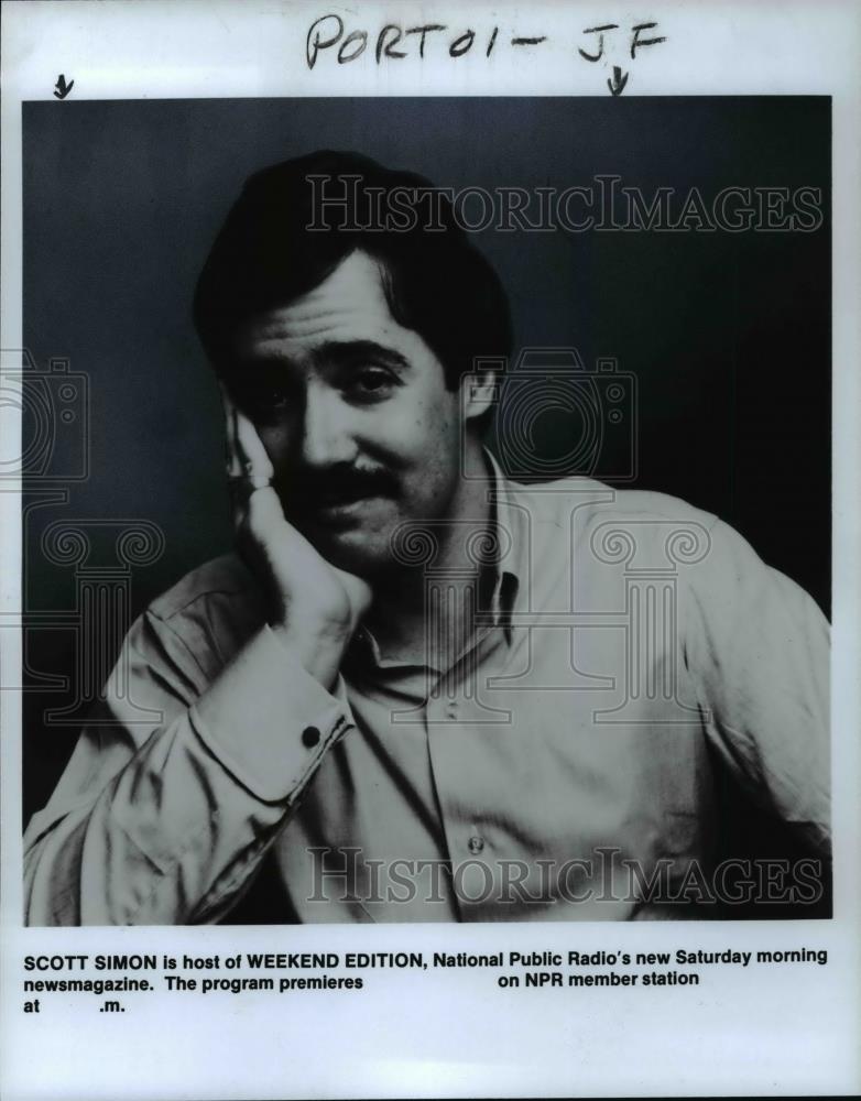 1986 Press Photo Scott Simon-Weekend Edition host - cvp98300 - Historic Images