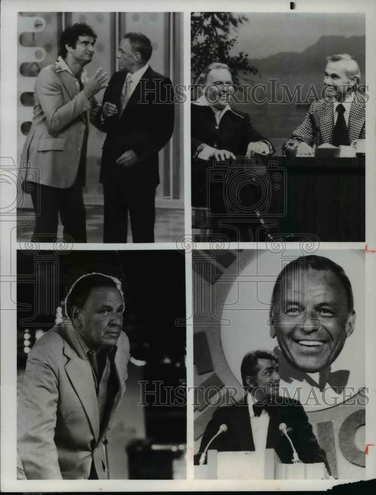 Press Photo Frank Sinatra with Lenny Schultz, Johnny Carson with Dean Martin - Historic Images