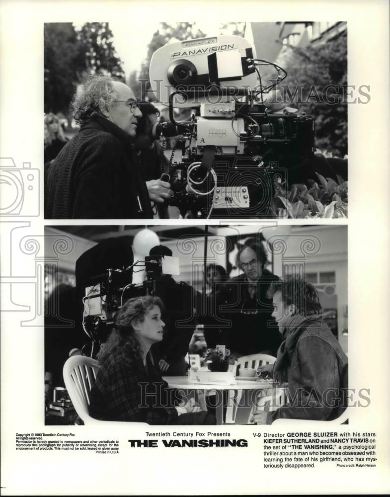 1993 Press Photo Kiefer Sutherland and Nancy Travis in the movie &quot;The Vanishing&quot; - Historic Images